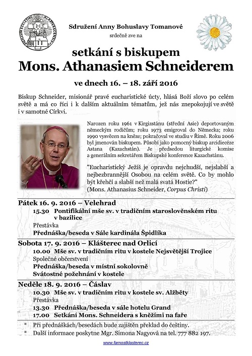 Biskup Schneider - plakát
